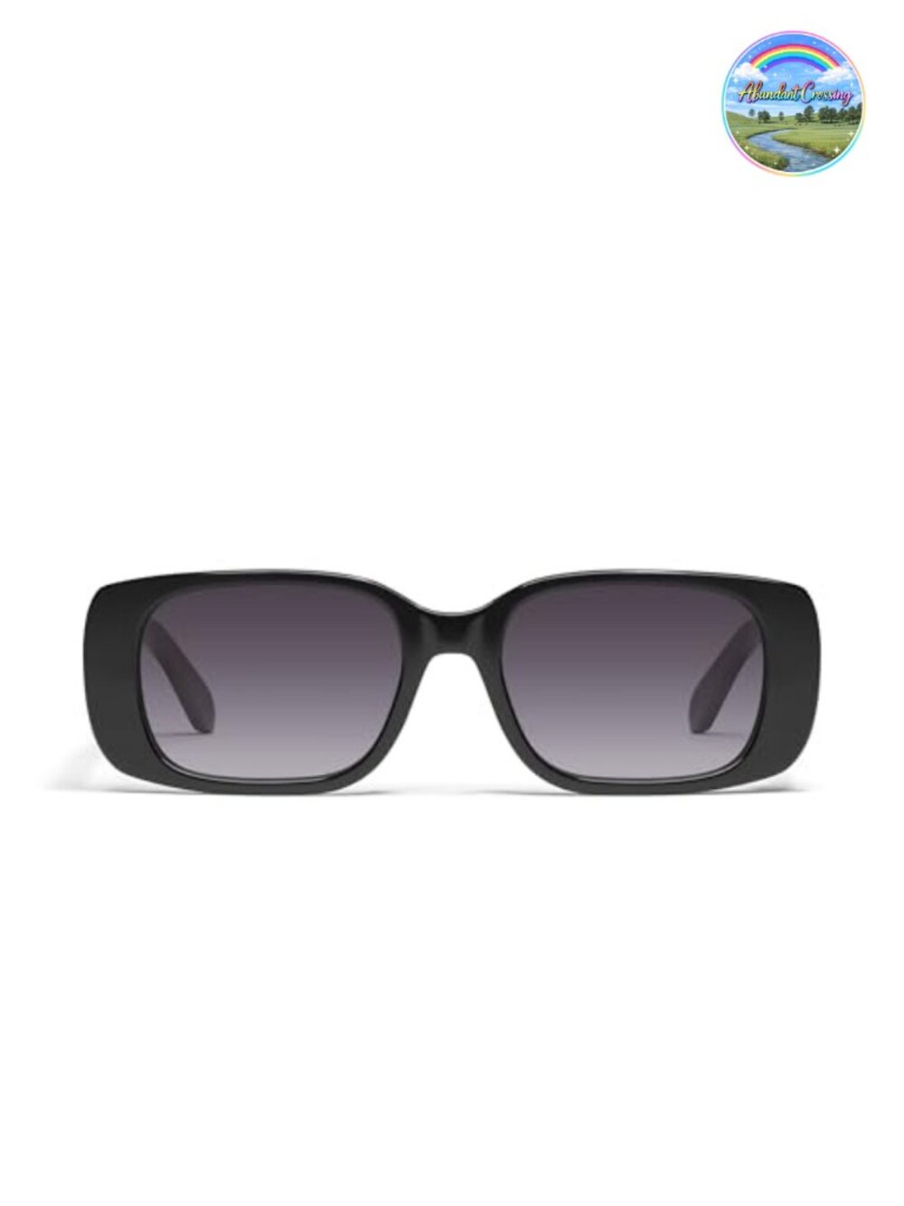 Oversized Rectangle Sunglasses UV Protected Plastic Frame Full Coverage